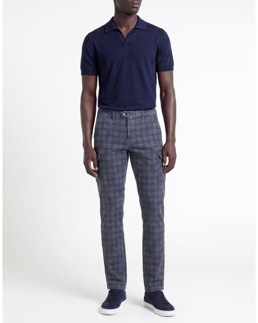 Tramarossa Blue Pants Cotton, Polyester, Elastane for men