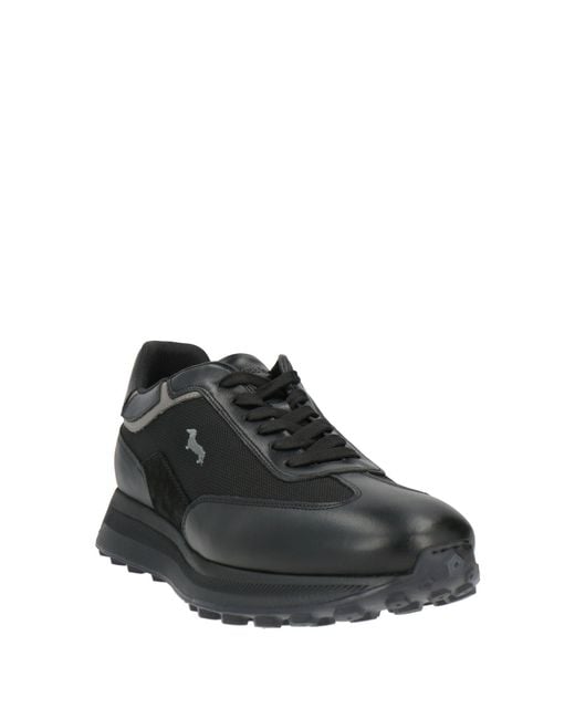 Harmont & Blaine Black Sneakers Leather, Textile Fibers for men