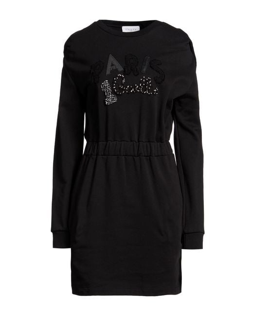 Gaelle Paris Black Mini Dress Cotton