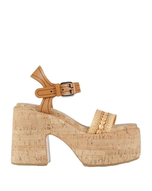 Casadei Natural Camel Mules & Clogs Leather