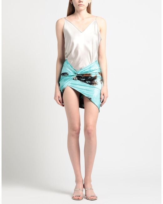 Laneus Blue Mini Skirt