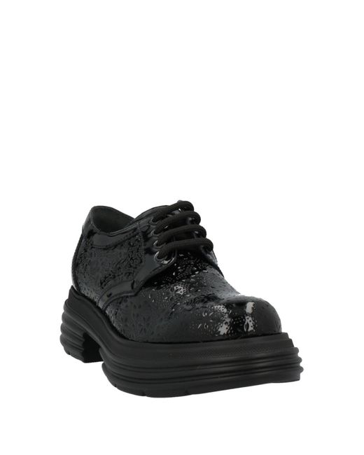 MICH SIMON Black Lace-Up Shoes Soft Leather