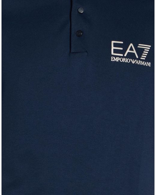 EA7 Blue Polo Shirts for men