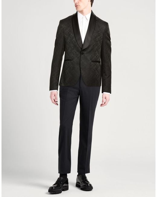 Manuel Ritz Black Blazer Polyester, Viscose for men