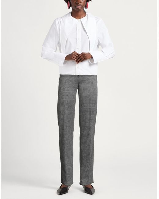Max Mara Gray Pants Viscose, Cotton, Polyamide, Elastane