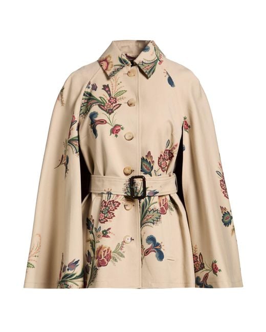Etro Natural Sand Overcoat & Trench Coat Cotton, Polyamide