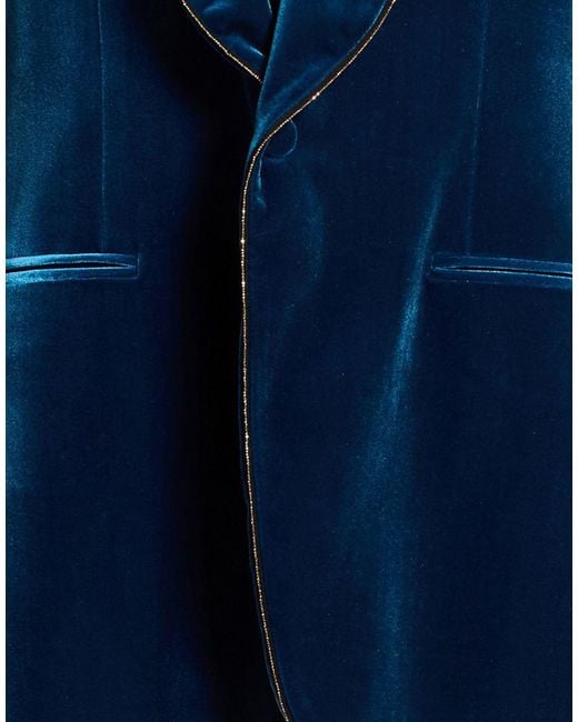 Lardini Blue Deep Blazer Polyester, Elastane for men