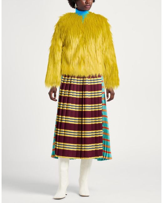 Pinko Yellow Shearling & Teddy