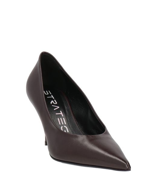 Strategia Brown Burgundy Pumps Leather