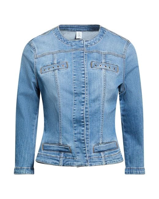 Liu Jo Blue Denim Outerwear Cotton, Elastane