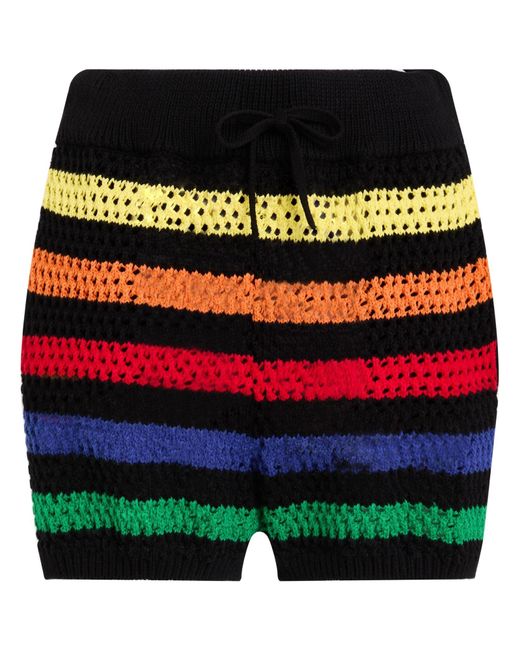 MSGM Black Shorts & Bermuda Shorts Cotton