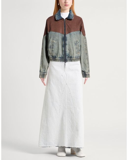 Guess Blue Denim Outerwear Cotton, Hemp