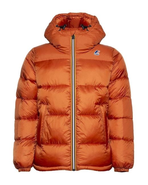 Manteau long K-Way pour homme en coloris Orange