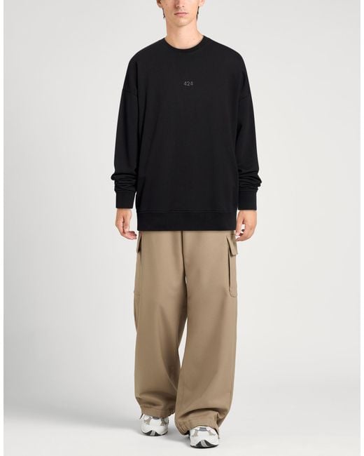 424 Black Sweatshirt Cotton for men