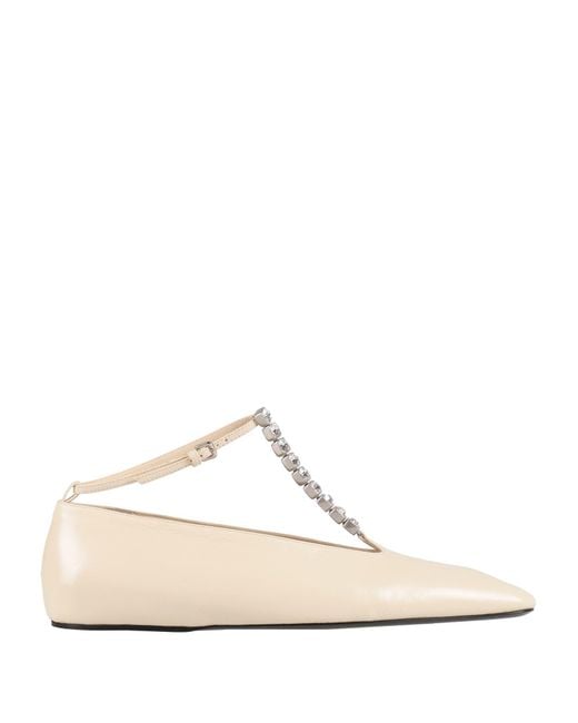 Jil Sander White Ballet Flats