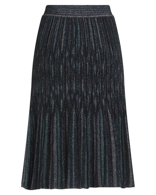 Missoni Blue Midi Skirt Viscose, Metallic Fiber, Polyester