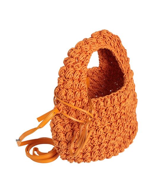 J.W. Anderson Orange Handbag Textile Fibers, Leather