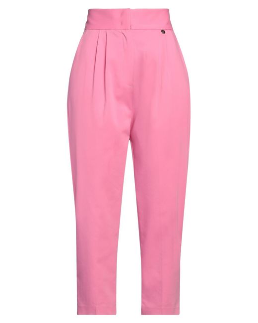 Liu Jo Pink Pants Cotton, Polyester, Elastane