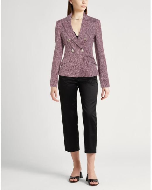 Liu Jo Purple Blazer Viscose, Polyamide, Elastane