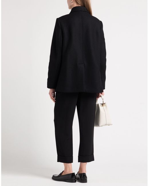 RED Valentino Black Coat Wool, Polyamide, Cashmere