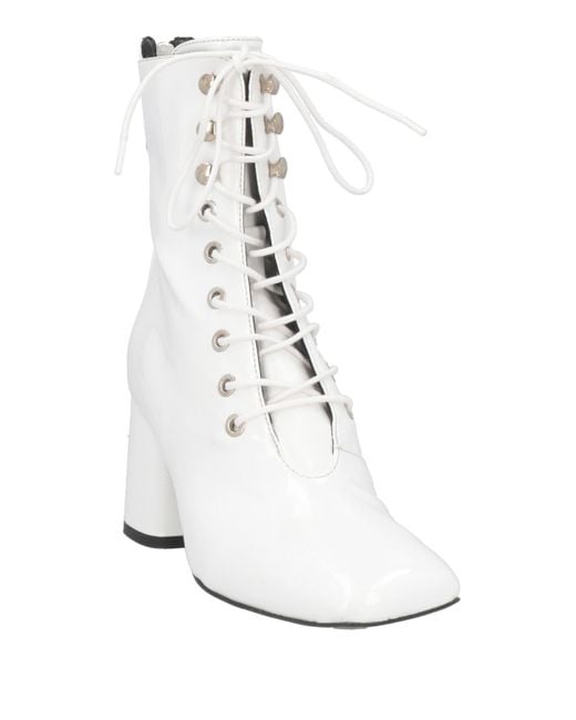Love Moschino White Ankle Boots