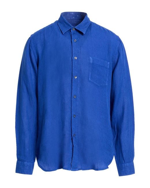 120% Lino Blue Shirts for men
