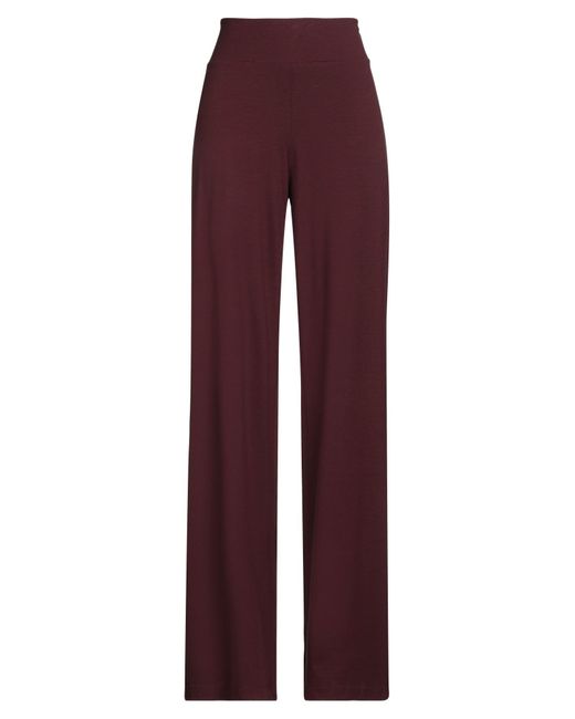 Caractere Purple Burgundy Pants Viscose, Wool, Elastane