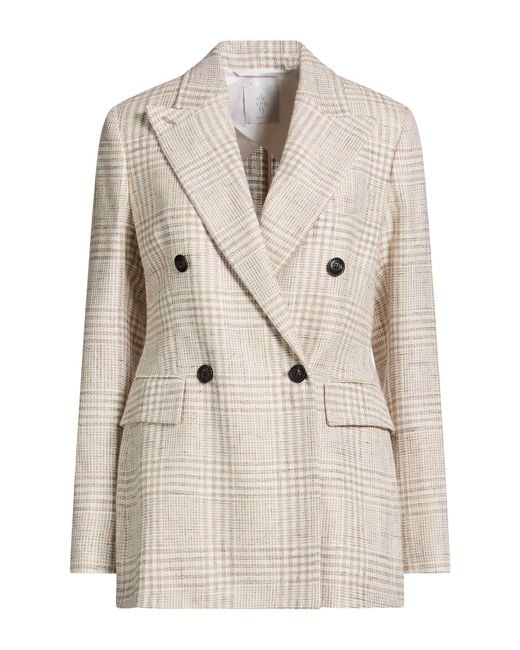 Eleventy Natural Blazer Viscose, Wool, Linen