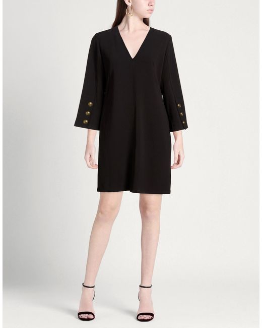 Nenette Black Mini Dress Polyester, Elastane