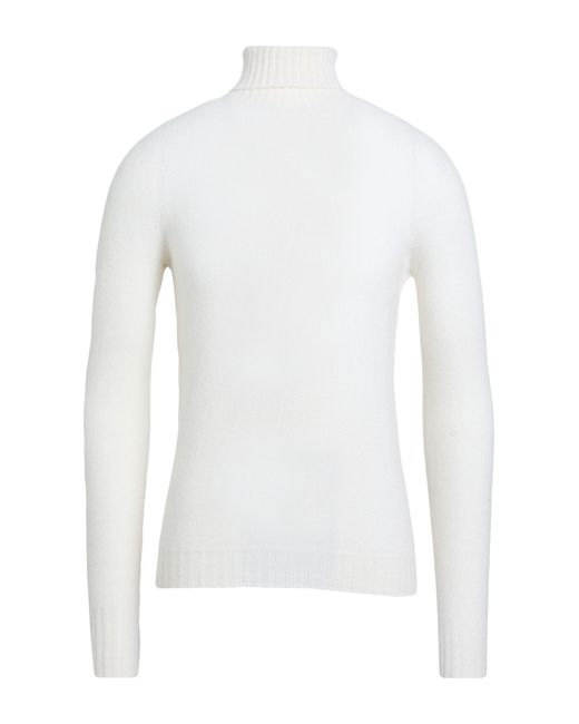 Drumohr White Ivory Turtleneck Cashmere for men