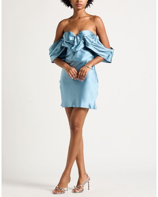 GIUSEPPE DI MORABITO Blue Mini Dress Silk