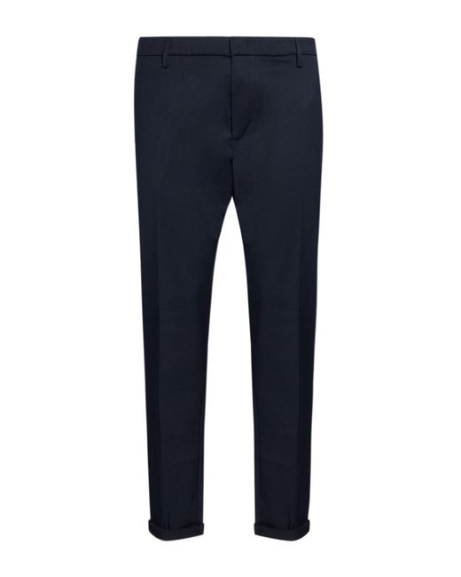 Dondup Blue Midnight Pants Polyester, Virgin Wool, Viscose, Elastane for men