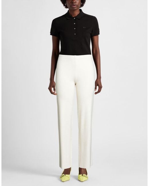 ViCOLO White Pants Viscose, Polyester, Polyamide
