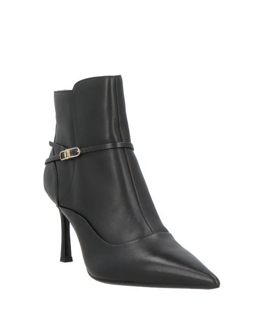 CafeNoir Black Ankle Boots Leather