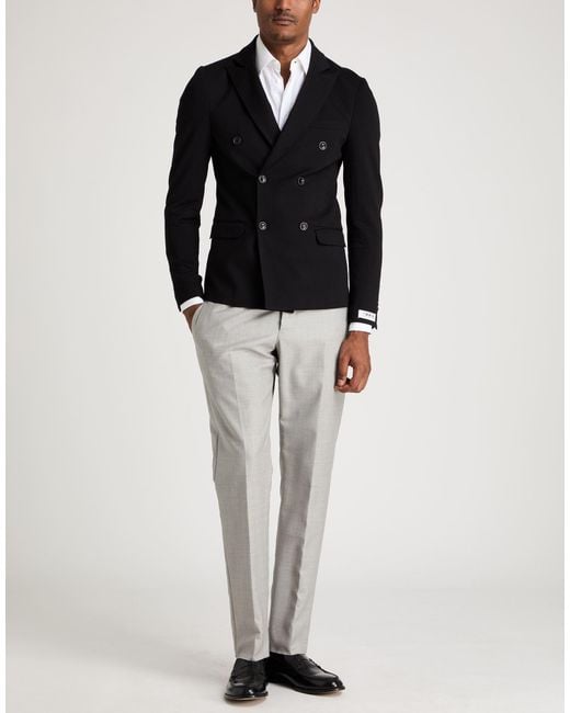 Berna Black Suit Viscose, Polyamide, Elastane for men