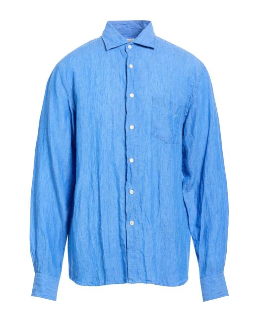Hartford Blue Shirt Linen for men