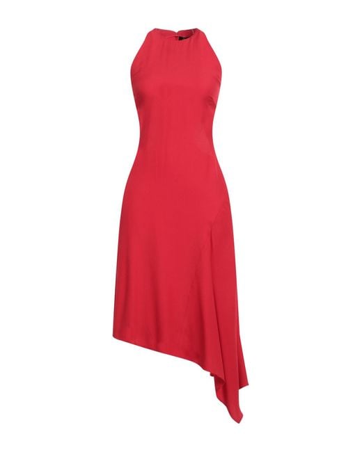 BCBGMAXAZRIA Red Midi Dress