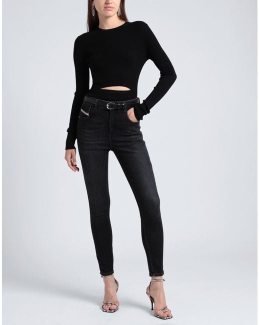 DIESEL Black 'M-Peris' Ribbed Top