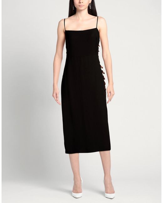 St. Agni Black Midi Dress