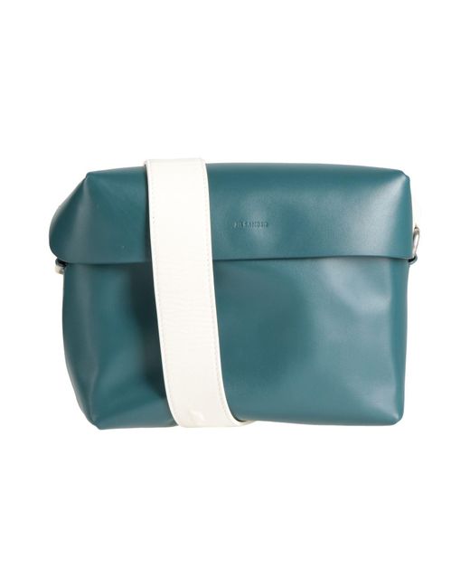 Jil Sander Blue Deep Cross-Body Bag Leather