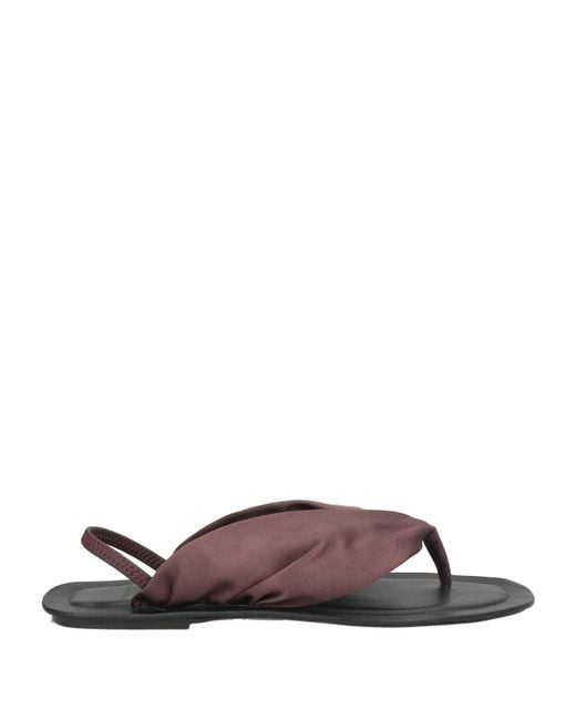 Loulou de Saison Brown Plum Thong Sandal Textile Fibers