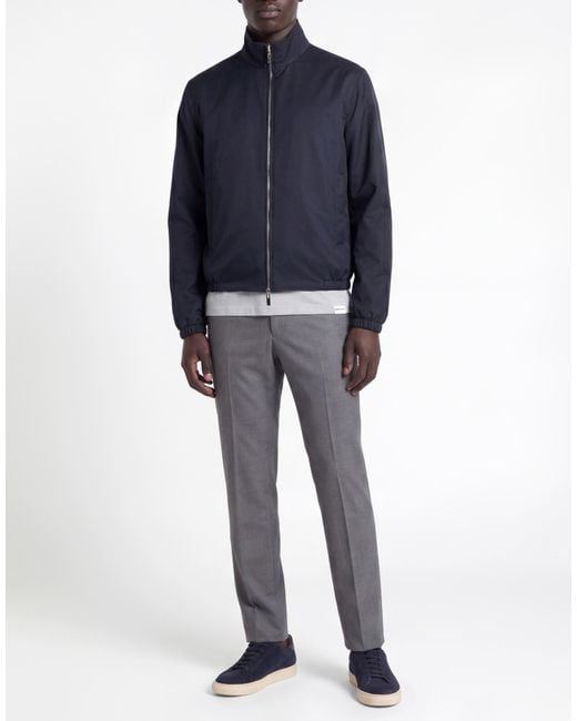 Kiton Blue Midnight Jacket Polyester, Viscose, Elastane for men