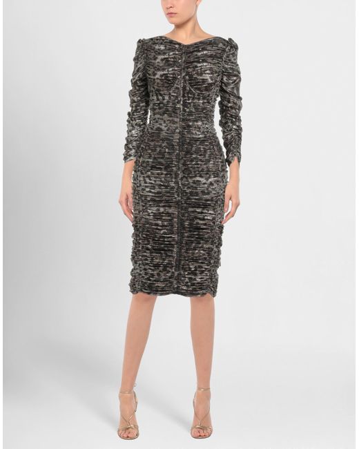 Dolce & Gabbana Gray Midi Dress