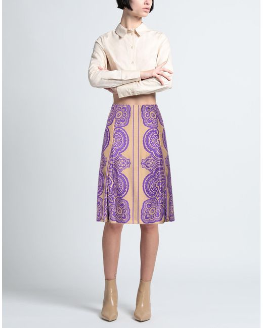 Etro Purple Midi Skirt