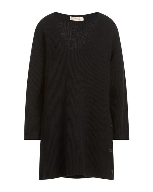 Jucca Black Mini Dress Virgin Wool