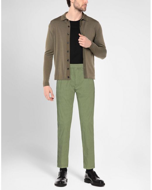 PMDS PREMIUM MOOD DENIM SUPERIOR Green Pants Cotton, Polyamide, Elastane for men