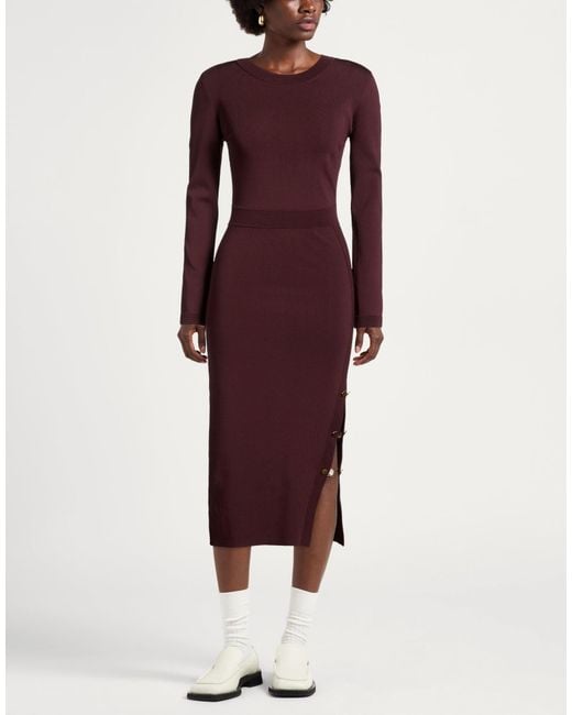 Elisabetta Franchi Purple Midi Dress