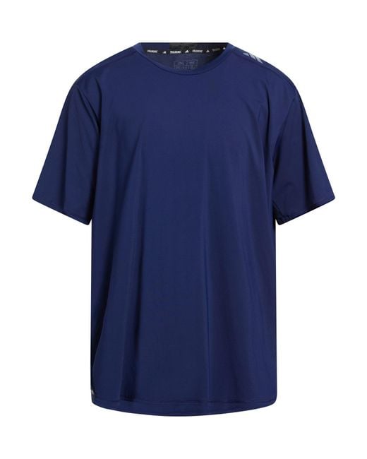Adidas Blue T-Shirt Polyamide, Elastane for men