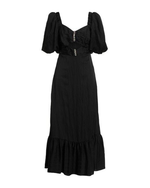 Sandro Black Midi-Kleid