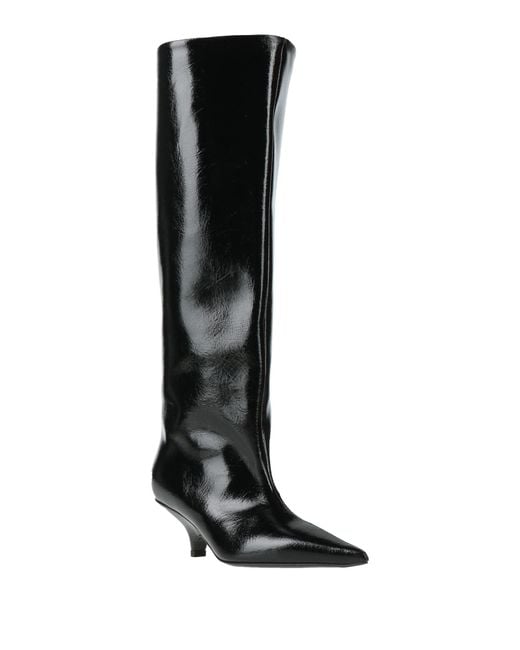 Totême Black Boot Leather